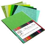 Unryu Mulberry Paper Pack in 6 Green Colors