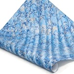 Italian Marbled Paper - STONE WAVE - Bright Blue/Gold