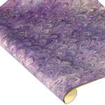 Italian Marbled Paper - PEACOCK - Bright Purples