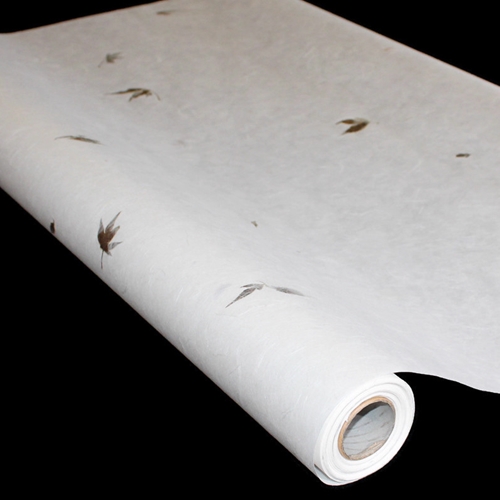 Korean Hanji Paper Roll - 35GSM - WHITE WITH GRASS INCLUSION