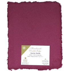 Handmade Indian Cotton Paper Pack - Screenprinted - Purple
