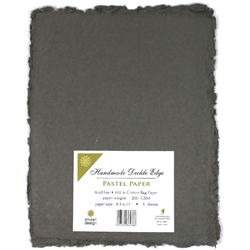 Handmade Deckle Edge Indian Cotton Paper Pack - GRAY