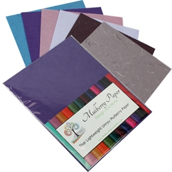 Unryu Mulberry Paper Pack in 6 Purple Colors (24 Sheets of 8.5 x