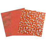Handmade Indian Cotton Paper Pack - SCREENPRINTED - RED/GREEN