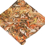 Hand Marbled Paper - HARVEST SWIRL