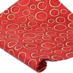 Nepalese Batik Lokta Paper - Circles - RED