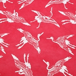 Lokta Paper Origami Pack - CRANES - White on Red