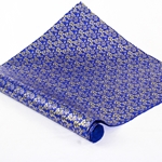 Silkscreened Nepalese Lokta Paper - VINES - Gold on Cobalt Blue