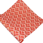 Screenprinted Indian Cotton Paper -ORANGE RED WHITE AND GOLD HARLEQUIN