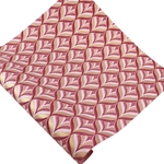 Screenprinted Indian Cotton Paper - RED PINK GOLD HARLEQUIN