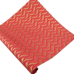 Screenprinted Indian Cotton Paper - PINK RED GOLD WAVES