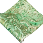 Marbled Lokta Paper - GOLD/GREEN ON NATURAL