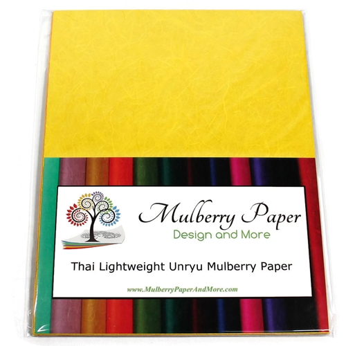 Thai Unryu/Mulberry Paper - BRIGHT YELLOW