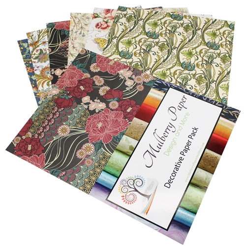 Assorted Paper Pack, Cotton, Crepe, Mulberry, Tissue, Decoupage