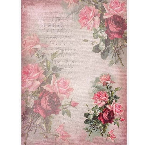 Papel de arroz para decoupage Blooming Flower Garden Mulberry Tissue Pink  Floral Decoupage Sheet, A4, PD173 -  México