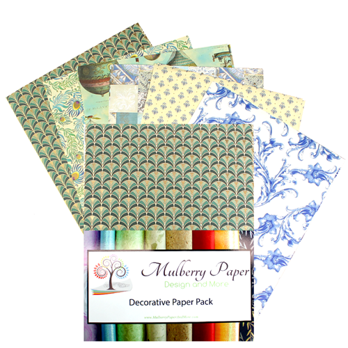 Mulberry Paper 8.5 x 6 - Blue  Scrapbooking & craft supplies