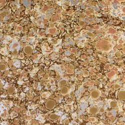 Italian Marbled Origami Paper - STONE - Peach/Silver