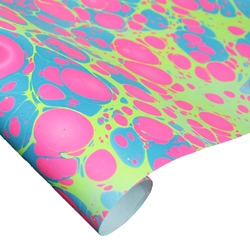 Indian Cotton Rag Marble Paper - Stone - NEON COLORS