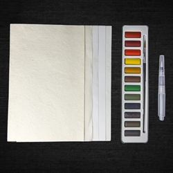 Water Coloring on Handmade Papers Kit