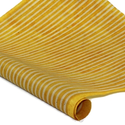 Nepalese Batik Lokta Paper - Stripe - YELLOW