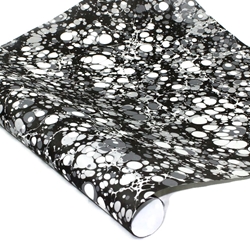 Hand Marbled Paper - GRAYSCALE STONE