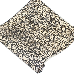 Nepalese Batik Lokta Paper - Mosaic - Black And Natural