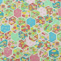 Chiyogami Yuzen Origami Paper - KIKKO - 4 Sheet Pack - 6 x 6 Inch