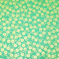 Lokta Paper Origami Pack - TINY FLOWERS - Gold on Green