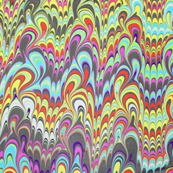 Hand Marbled Origami Paper - BUBBLE - Rainbow