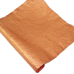 Crinkled Metallic Mulberry Paper - COPPER