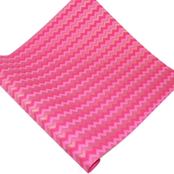 Screenprinted Indian Cotton Paper - PINK CHEVRON