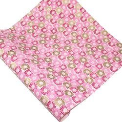 Screenprinted Indian Cotton Paper - PINK DAISY