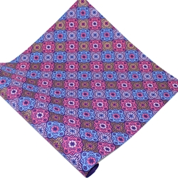 Screenprinted Indian Cotton Paper - MORROCAN PURPLE PINK BLUE